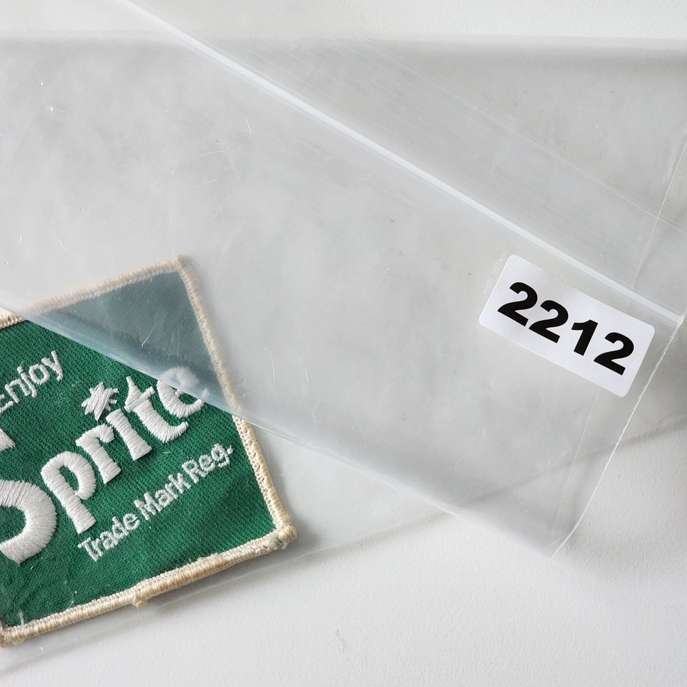 Vintage Enjoy Sprite Patch Green White Square Logo Trade Mark Registered Used - Picture 7 of 7
